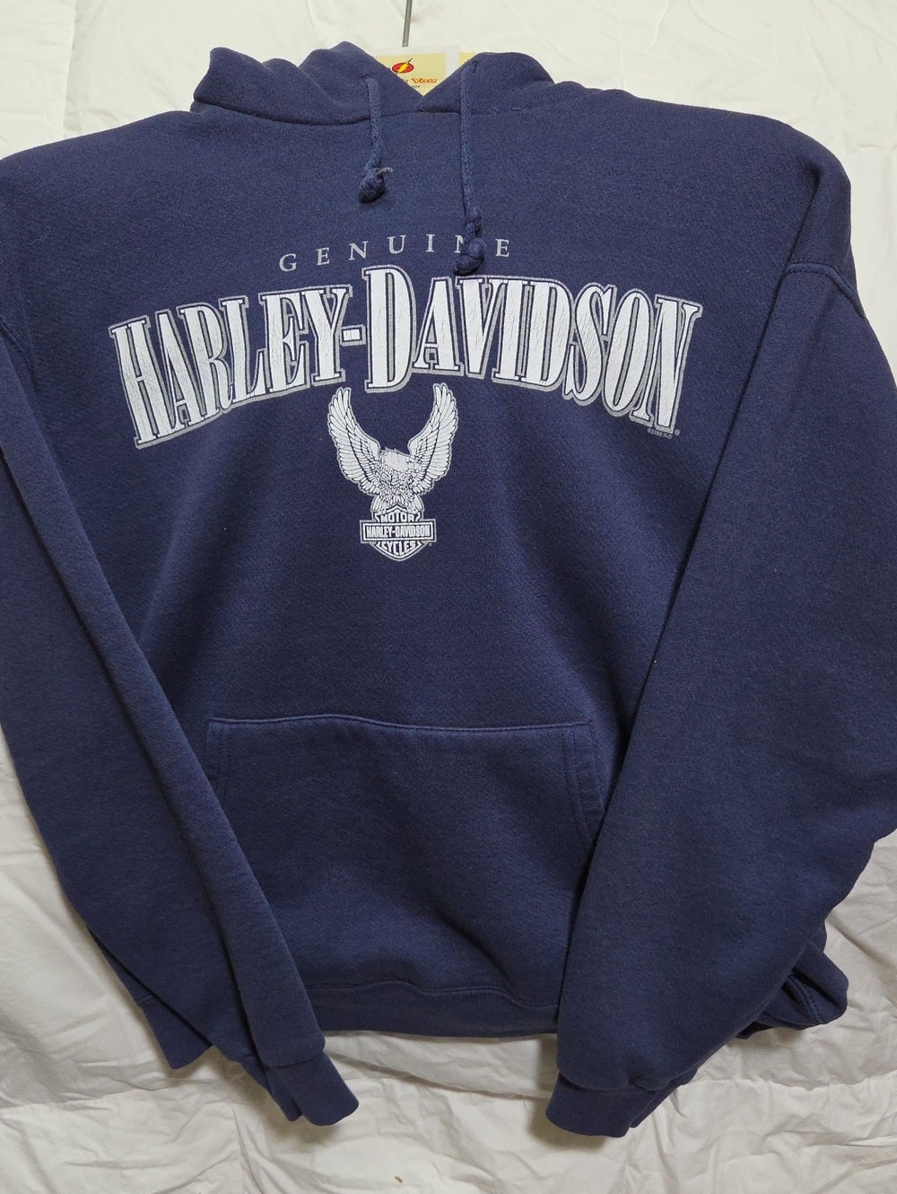 Harley-Davidson Navy Pullover Hoodie with White Logo